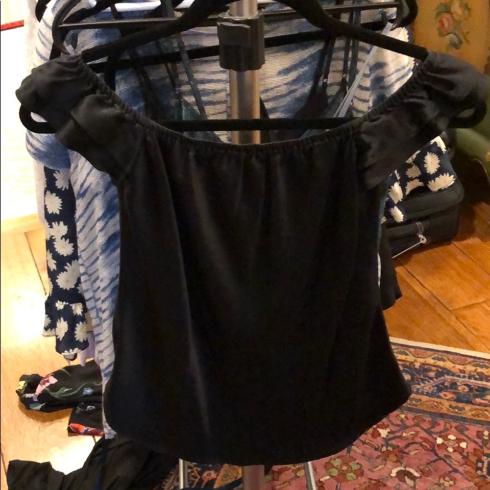 Refomation silk off the shoulder top